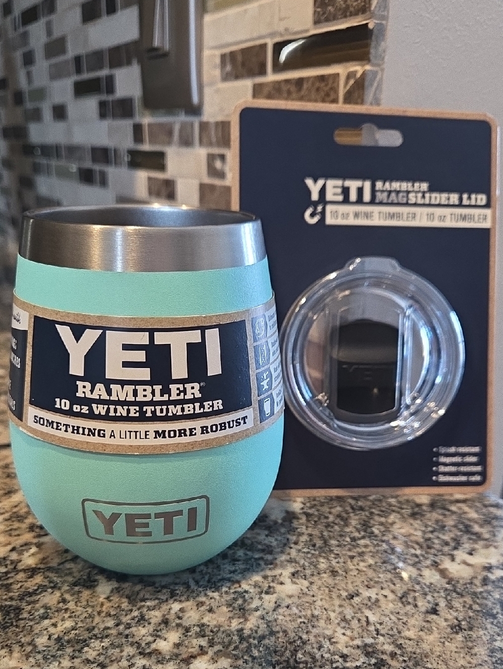 Yeti Rambler 10 oz Wine Tumbler - Stainless Rim Rambler Mag Slider Lid